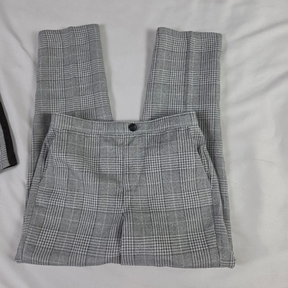 Wonder Nation Boys size‎ 7/8 black white glen plaid check dress pants & vest